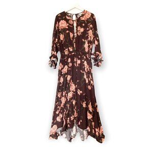 Johanna Ortiz x H&M Flounced Crepe Midi Dress, SIze M,